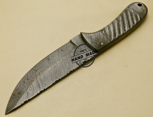 Full Damascus Skinner Knife Custom Handmade Damascus Steel Hunting Knife 1029 - Image 4