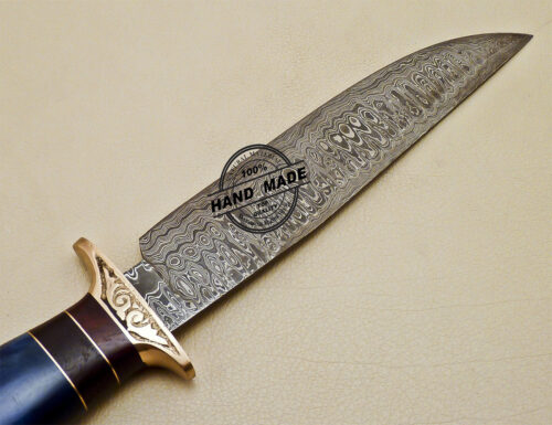 Damascus Hunting Knife Custom Handmade Damascus Steel Knife 964 - Image 6
