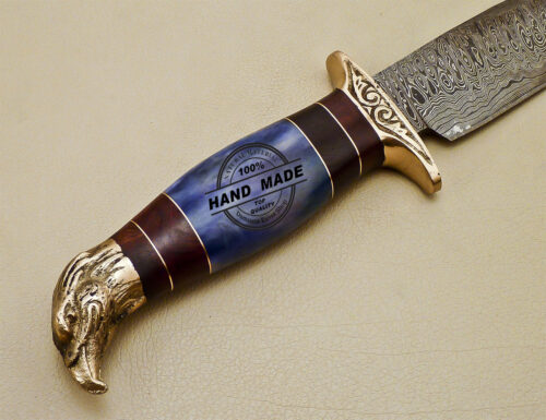 Damascus Hunting Knife Custom Handmade Damascus Steel Knife 964 - Image 8
