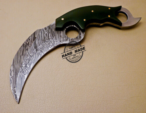 Damascus Karambit Knife Custom Handmade Damascus Steel Hunting Karambit Knife With Mictra Handle 1005 - Image 3