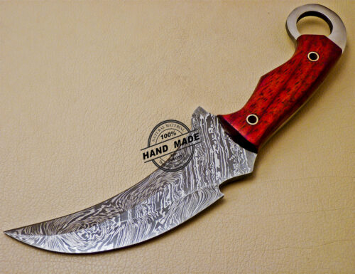 Damascus Karambit Knife Custom Handmade Damascus Steel Knife 1004 - Image 4