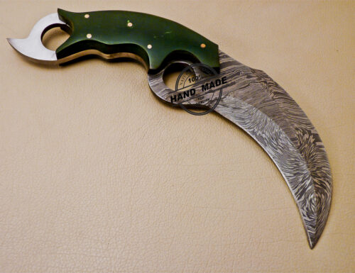 Damascus Karambit Knife Custom Handmade Damascus Steel Hunting Karambit Knife With Mictra Handle 1005 - Image 5