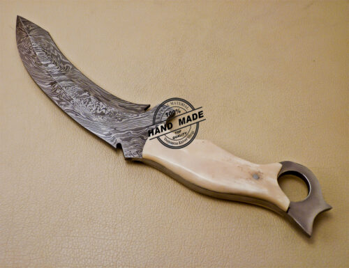 Custom Handmade Damascus Steel Hunting Damascus Karambit Knife With Bone Handle 1003 - Image 7