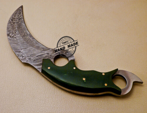 Damascus Karambit Knife Custom Handmade Damascus Steel Hunting Karambit Knife With Mictra Handle 1005 - Image 7