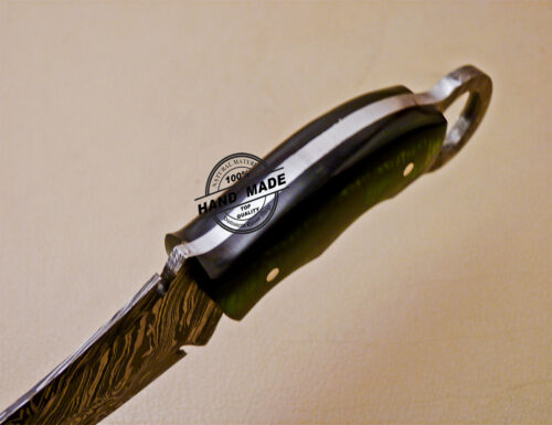 Mini Damascus Karambit Knife Custom Handmade Damascus Steel Hunting Knife 1013 - Image 8