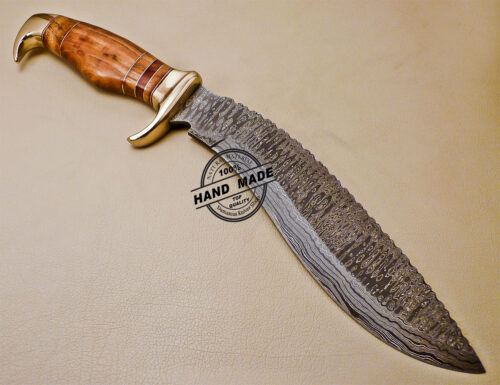 Damascus Kukri Knife Custom Handmade Damascus Steel Hunting Knife 1016 - Image 7