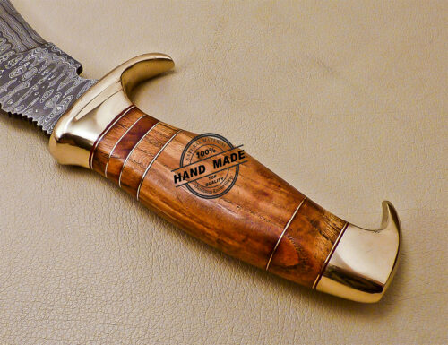 Damascus Kukri Knife Custom Handmade Damascus Steel Hunting Knife 1016 - Image 10