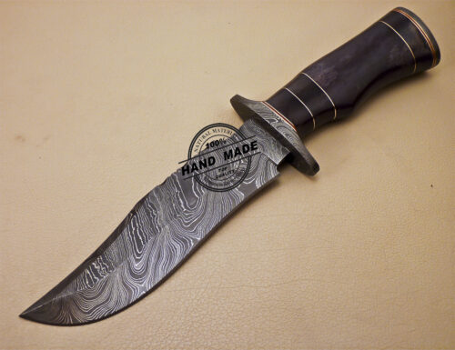 Damascus Skinner Knife Custom Handmade Damascus Steel Knife 991 - Image 3