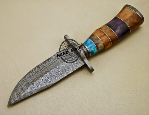 Damascus Skinning Knife Custom Handmade Damascus Steel Knife 990 - Image 4