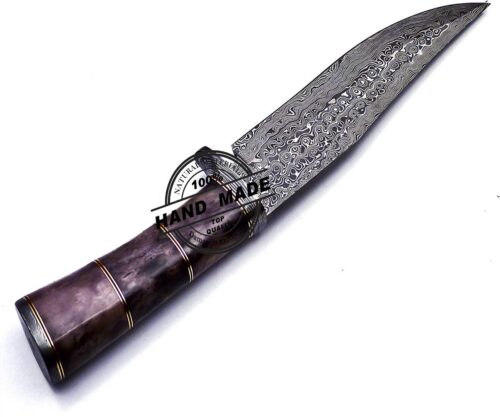 Damascus Skinner Knife Custom Handmade Damascus Steel Knife 989 - Image 4