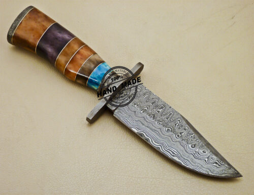 Damascus Skinning Knife Custom Handmade Damascus Steel Knife 990 - Image 5