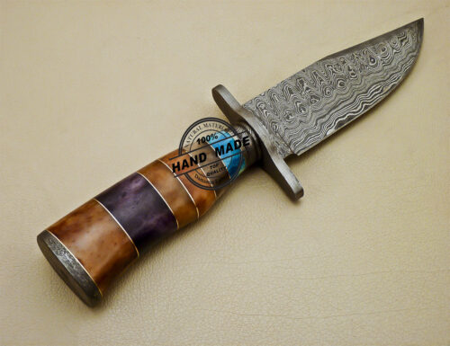 Damascus Skinning Knife Custom Handmade Damascus Steel Knife 990 - Image 6