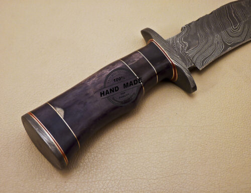 Damascus Skinner Knife Custom Handmade Damascus Steel Knife 991 - Image 8