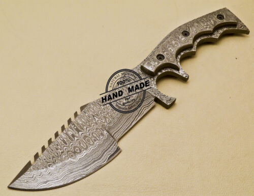 Full Damascus Tracker Knife Custom Handmade Damascus Steel Knife 972 - Image 3