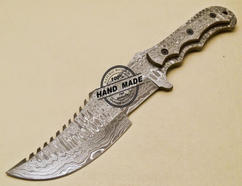 Full Damascus Tracker Knife Custom Handmade Damascus Steel Tracker Knife 973 - Image 3
