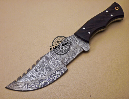 Damascus Tracker Knife Custom Handmade Damascus Steel Knife 998 - Image 3