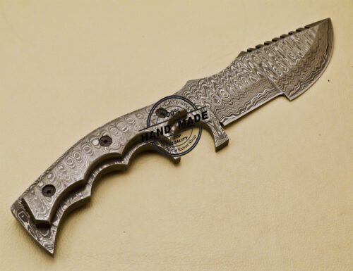 Full Damascus Tracker Knife Custom Handmade Damascus Steel Knife 972 - Image 5