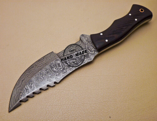Damascus Tracker Knife Custom Handmade Damascus Steel Knife 998 - Image 5
