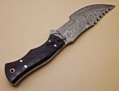 Damascus Tracker Knife Custom Handmade Damascus Steel Knife 998 - Image 6