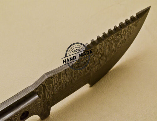 Full Damascus Tracker Knife Custom Handmade Damascus Steel Tracker Knife 967 - Image 6