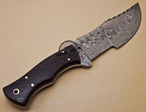 Damascus Tracker Knife Custom Handmade Damascus Steel Knife 998 - Image 7