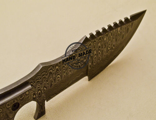 Full Damascus Tracker Knife Custom Handmade Damascus Steel Knife 972 - Image 8