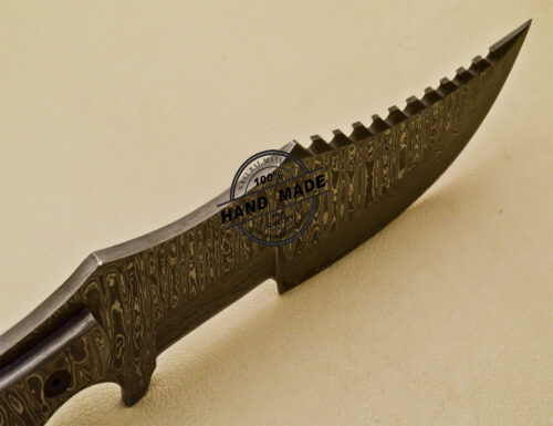 Full Damascus Tracker Knife Custom Handmade Damascus Steel Tracker Knife 973 - Image 8