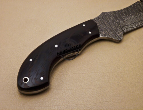 Damascus Tracker Knife Custom Handmade Damascus Steel Knife 999 - Image 8