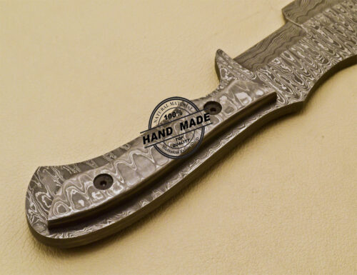 Full Damascus Tracker Knife Custom Handmade Damascus Steel Knife 968 - Image 8