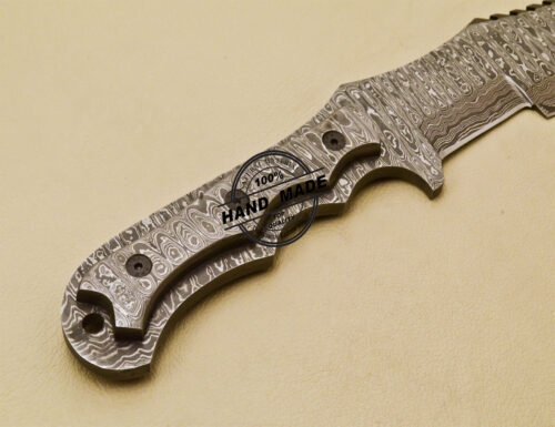 Full Damascus Tracker Knife Custom Handmade Damascus Steel Tracker Knife 973 - Image 9
