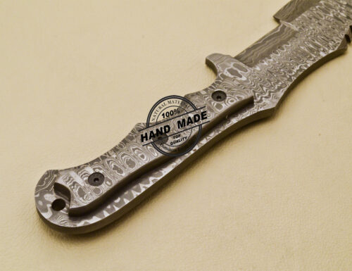 Full Damascus Tracker Knife Custom Handmade Damascus Steel Tracker Knife 973 - Image 10