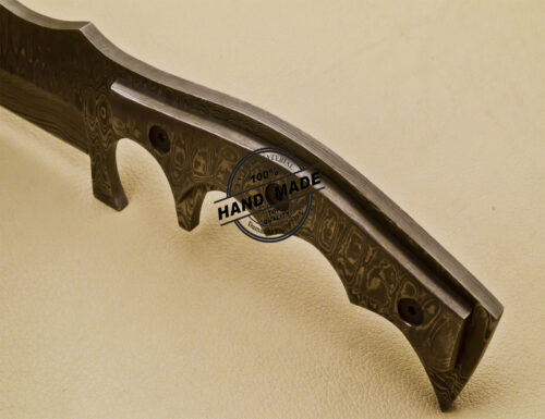 Full Damascus Tracker Knife Custom Handmade Damascus Steel Knife 972 - Image 11