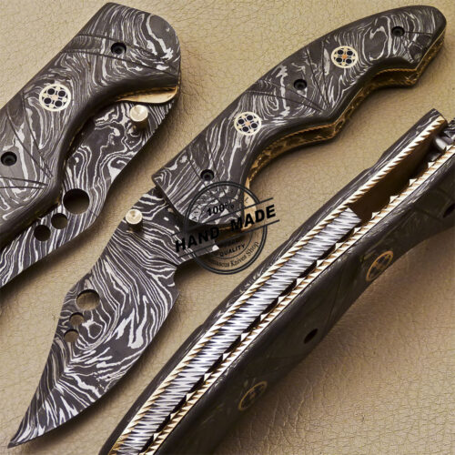 Damascus Folding Knife