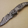 Full Damascus Folding Knife Handmade Damascus Steel Pocket Knife 981 - Image 3