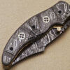 Full Damascus Folding Knife Handmade Damascus Steel Pocket Knife 981 - Image 8