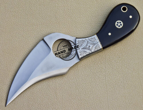 Finger Skinner Knife Custom Handmade Stainless Steel Knife 1028 - Image 4