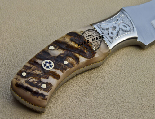 Skinner Knife Custom Handmade Stainless Steel Hunting Skinner Knife With Ram Horn Handle 1026 - Image 5