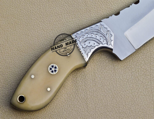 Skinner Knife Custom Handmade Stainless Steel Hunting Skinner Knife with Bone Handle 1027 - Image 6