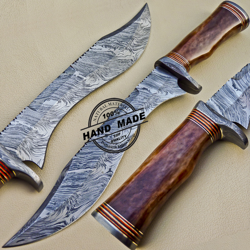 Damascus Bowie Knife