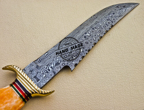 Damascus Skinner Knife Custom Handmade Damascus Steel Knife 1038 - Image 6
