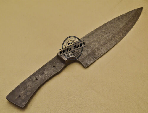 Damascus Kitchen Blank Knife Custom Handmade Damascus Steel Knife 1035 - Image 5