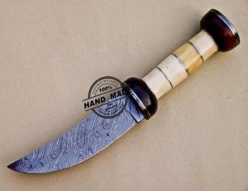 Damascus Skinner Knife Custom Handmade Damascus Steel Knife 1031 - Image 3