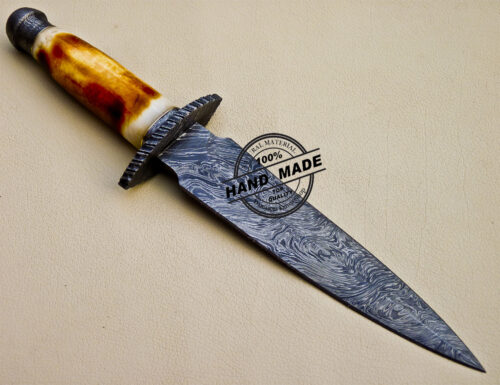 Custom Handmade Damascus Steel Hunting Damascus Dagger Knife 1032 - Image 4