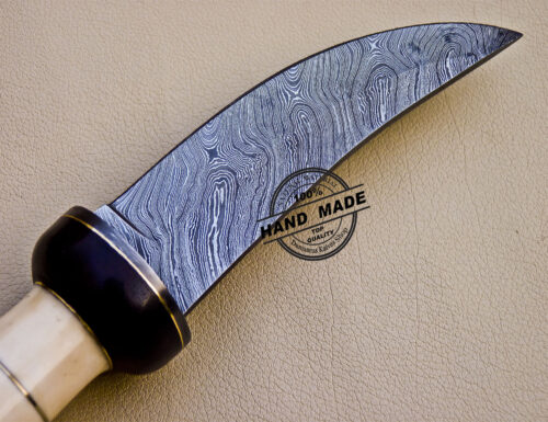 Damascus Skinner Knife Custom Handmade Damascus Steel Knife 1031 - Image 6