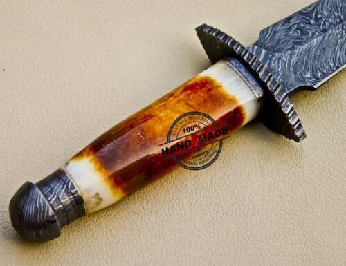 Custom Handmade Damascus Steel Hunting Damascus Dagger Knife 1032 - Image 7