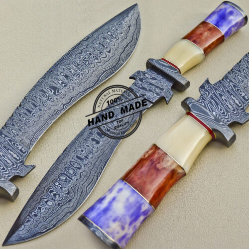 Damascus Bowie Knife