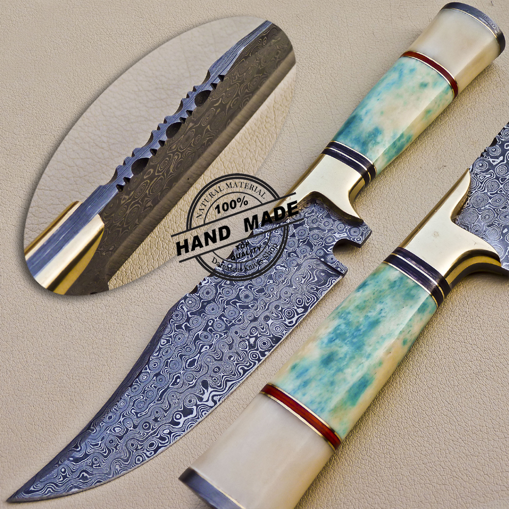 Damascus Bowie Knife