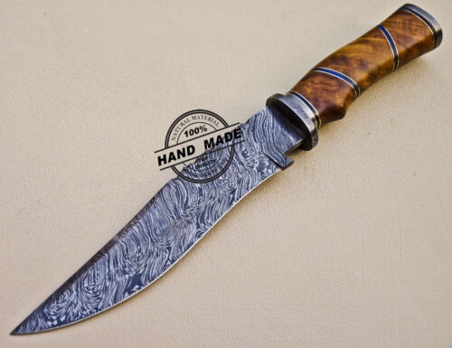 Fixed Damascus Skinner Knife Custom Handmade Damascus Steel Knife 1064 - Image 3
