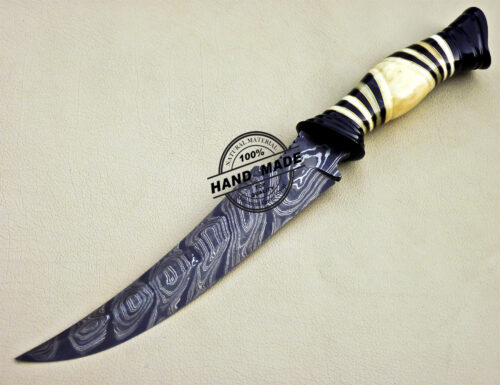 New Damascus Skinner Knife Custom Handmade Damascus Steel Knife 1067 - Image 3