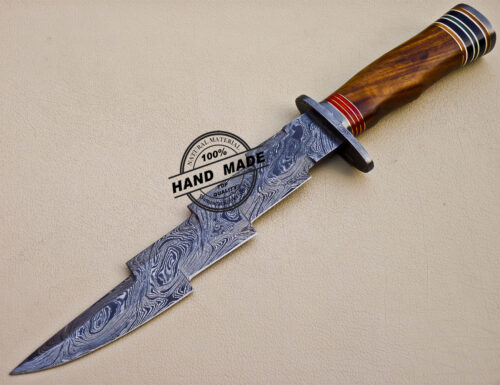 Damascus Bowie Knife Fixed Blade Handmade Damascus Steel Knife 1086 - Image 3